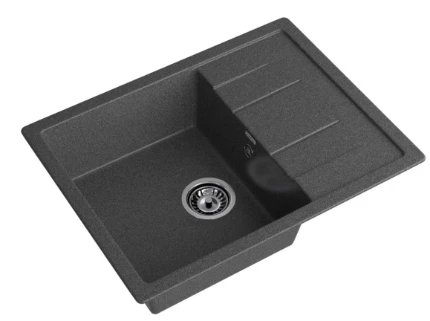 Фото для Мойка GranFest мрамор QUADRO GF-Q650L (650х500мм) Графит