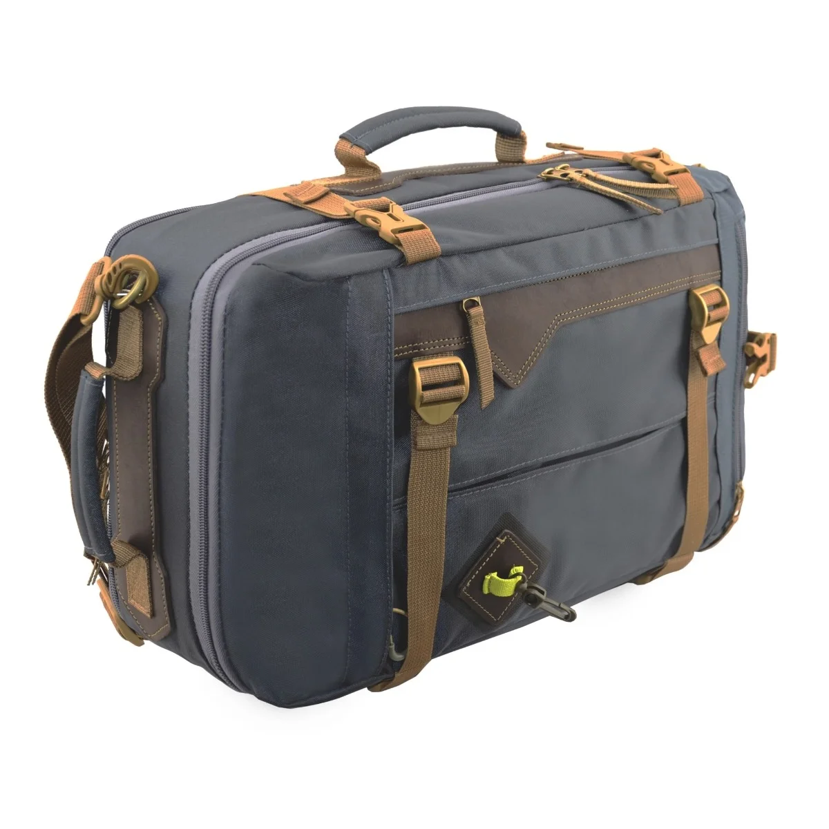 Сумка-рюкзак "С-28ТС" с кожаными накладками, темно-серая