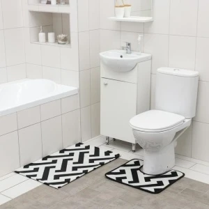 Фото для Набор ковриков для ванны и туалета SAVANNA Мол 40х50см/50х80см 2 шт 1/10