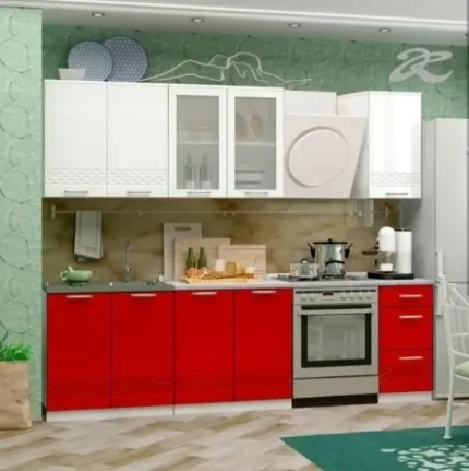 Кухонный гарнитур красный