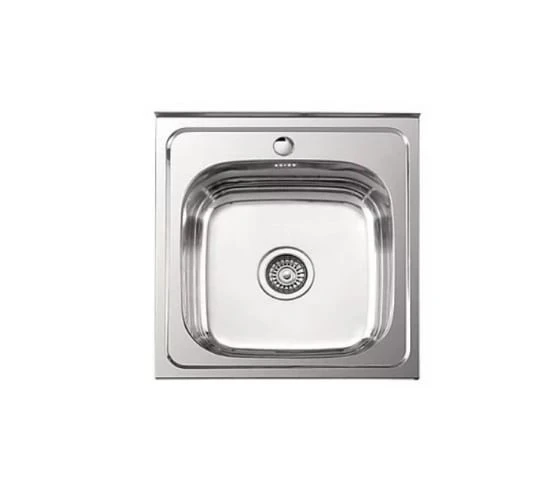 Фото для Мойка накладная 50х60 0,8х18 выпуск 3 1/2 с сифоном