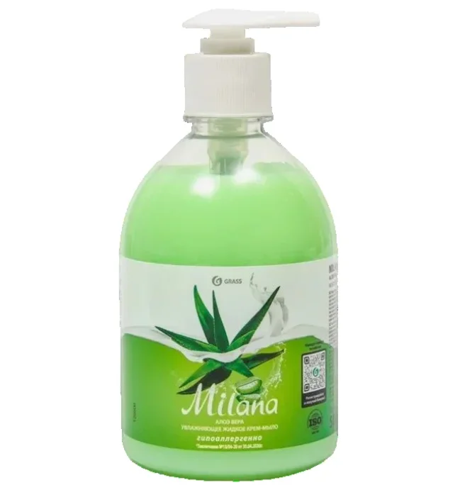 Мыло жидкое 500мл крем с дозатором Милана (15)