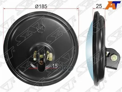 Фото для Зеркало Наружное Sl728 D=185 Круглое, Нижнего Вида Крепление Хомут Sat арт. SL728
