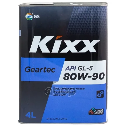 Фото для Масло Трансмиссионное Gl-5 80w90 4л Kixx Geartec L298344te1 Kixx арт. L298344TE1