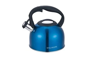 Фото для Чайник WILLMARK WТK-3229SS1/12 со СВИСТКОМ Синий (2,5л)