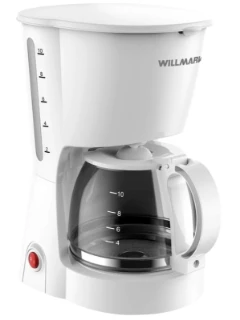 Фото для Кофеварка WILLMARK WCM-1350D Белый (900Вт,стекло 1,2л,капельная)