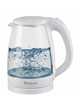 
Чайник SAKURA SA-2733W Стекло/Белый (1,7л,подсветка)