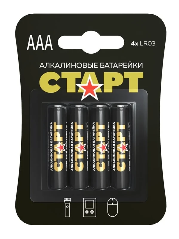 
Батарейки СТАРТ LR03-4BL