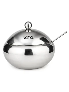 Сахарница с ложкой LARA LR08-36 SS (0,56л,нерж.)