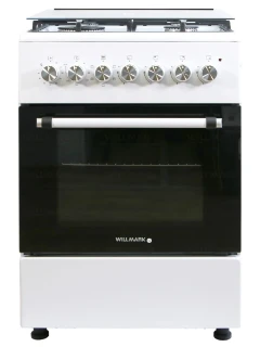 Фото для Плита газовая WILLMARK CS-6614 Белая ( 4 газ,эл.духовка,КОНВЕКЦИЯ,газ-колнтр,эл.поджиг,60х60)