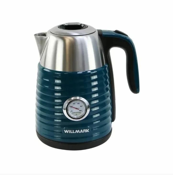 Чайник WILLMARK WEK-1738PST Изумрудный (1,7л,2-х слойный,ДАТЧИК)