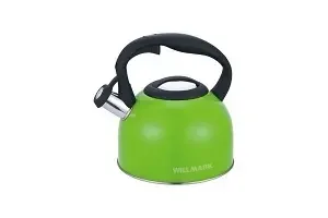 Фото для Чайник WILLMARK WТK-3229SS1/12 со СВИСТКОМ Зеленый (2,5л)