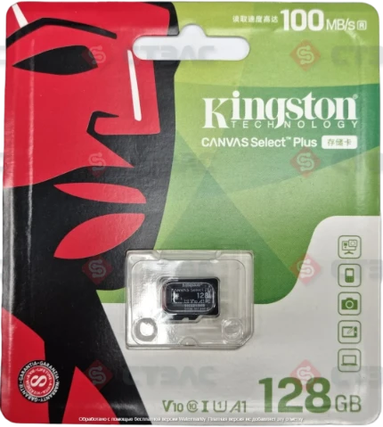 Фото для Карта памяти Kingston (microSDXC) 128Gb Class 10 Canvas Select Plus A1 без адаптера