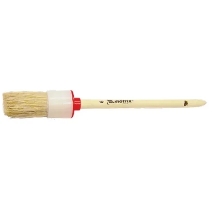 Фото для Кисть круглая № 4 (25мм), натуральная щетина, деревянная ручка