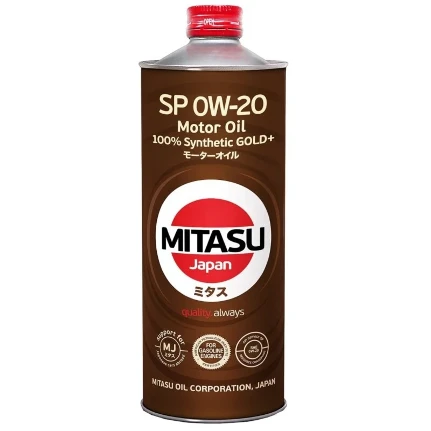 Фото для Масло моторное Mitasu Gold Plus 0w20, синтетическое, API SP, ILSAC GF-6A, для бензинового двигателя, 1л, арт. MJ-P02/1