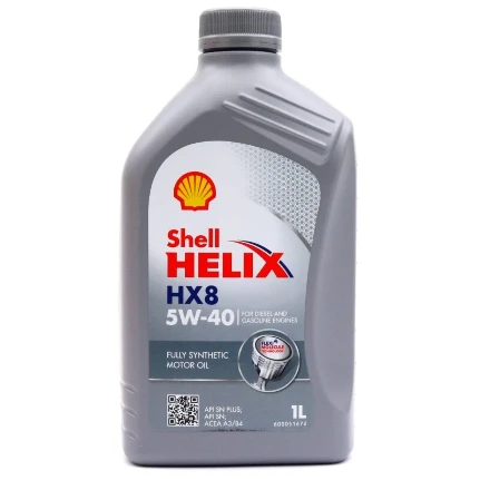 Фото для Масло моторное Shell Helix HX8 5w40, синтетическое, API SN+, ACEA A3/B4, универсальное, 1л, арт. 550051457