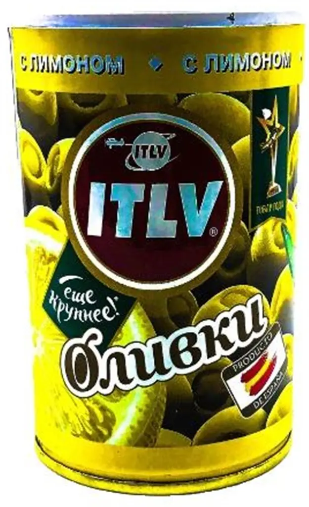 Оливки зеленые с лимоном. Производитель: ITLV.