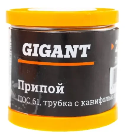 Фото для Припой ПОС61 проволока с канифолью 2мм 100г GT-086 Gigant