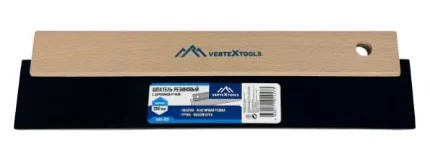 Фото для Шпатель резиновый 300мм с деревянной ручкой 1606-300 Vertextools 