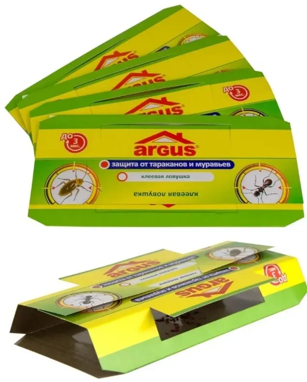 Аргус - клеевые ловушки для уничтожения тараканов и муравьев, они абсолютно безопасны для людей и животных.