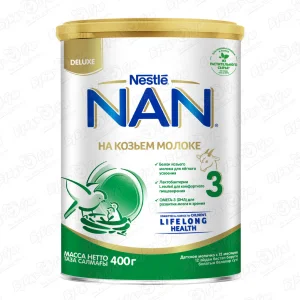Смесь NAN 3 на козьем молоке 400г с 12мес БЗМЖ