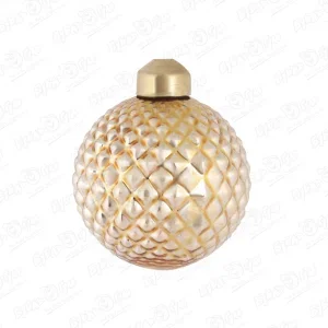 Украшение елочное шар лофт золотой стеклянный 6см