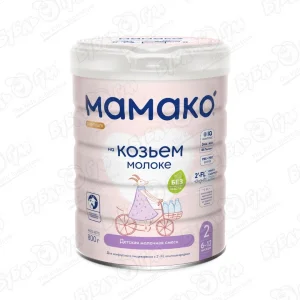 Смесь Мамако Premium 2 на козьем молоке 800г с 6-12мес БЗМЖ