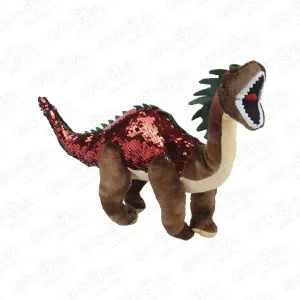 Игрушка мягконабивная Брантозавр в пайетках 40см