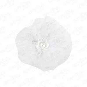 Фото для Бант ажурный жемчужный цветок