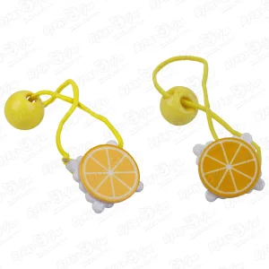 Резинки для волос лимоны желтые 2шт