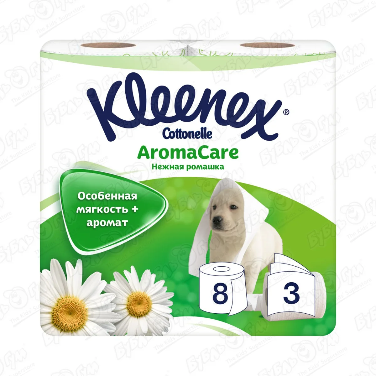 Туалетная бумага Kleenex AromaCare Нежная ромашка 8 рулонов