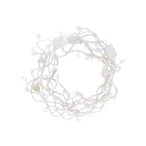 Фото для Электрогирлянда классическая Led холодный цвет прозрачный провод 8м