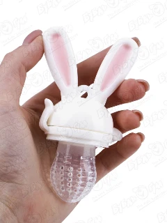 Фото для Ниблер ROXI KIDS BUNNY TWIST розовые ушки с силиконовой сеточкой с 6мес