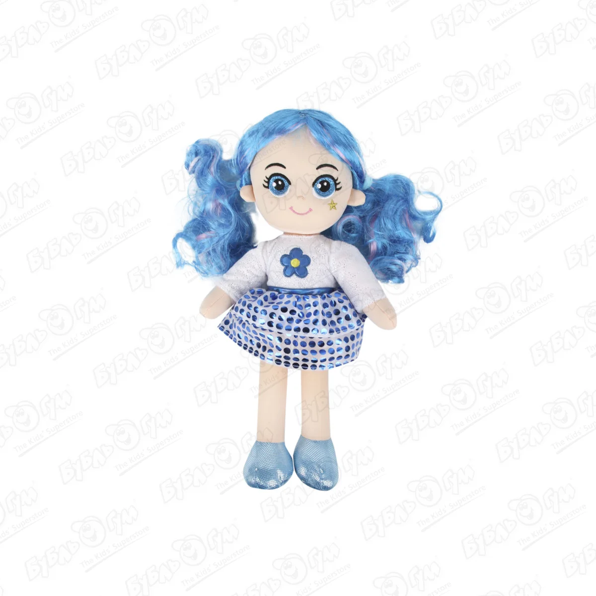 Игрушка Кукла с голубыми волосами 40см