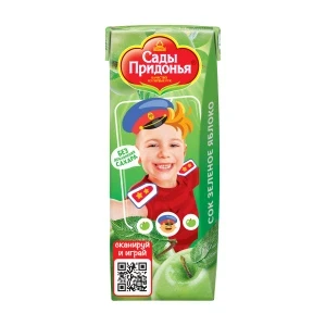 Фото для Сок Сады Придонья зеленое яблоко 200мл