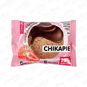 Фото для Печенье глазированное CHIKALAB клубника в шоколаде с начинкой 60г