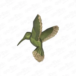 Украшение елочное Колибри матовая зеленая 11см