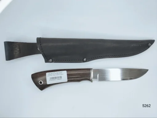 Нож "Морж малый"сталь Х12МФ (венге, мельхиор с проставкой+трубка)
