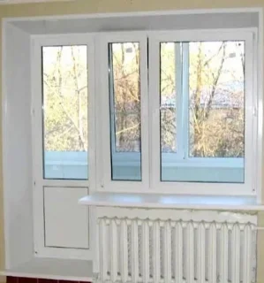 Фото для Балконный блок ПВХ с поворотно-откидным окном. Изготовление и монтаж