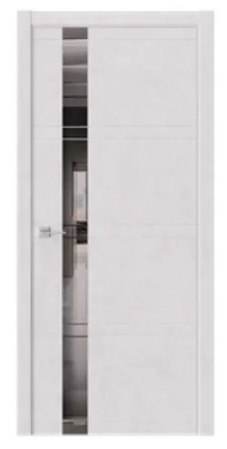 Полотно дверное бетон лайт, графитовое зеркало 800*2000 AxelDoors