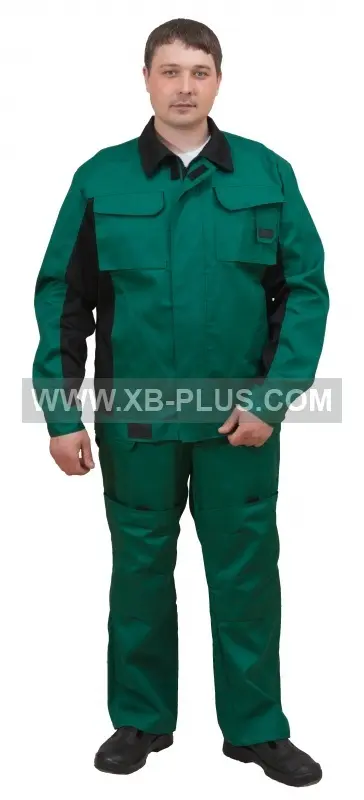 Куртка Протект (зеленый+черный) р.56-58/170-176 ХБ-плюс