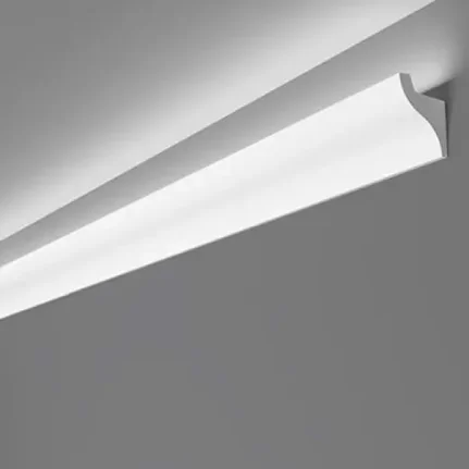 Плинтус потолочный, ударопрочный для LED подсветки 60*37,5L=2м WALLSTYL