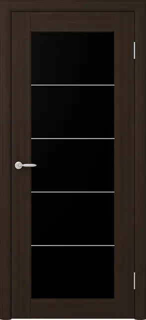 Полотно дверное Сан-Ремо венге арт-шпон стекло черное 900*2000*30 ФРЕГАТ