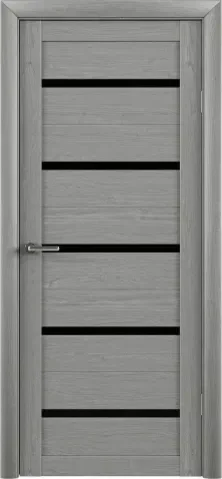Фото для Полотно дверное ясень дымчатый ЕсоТех стекло черное 800*2000*40 ФРЕГАТ