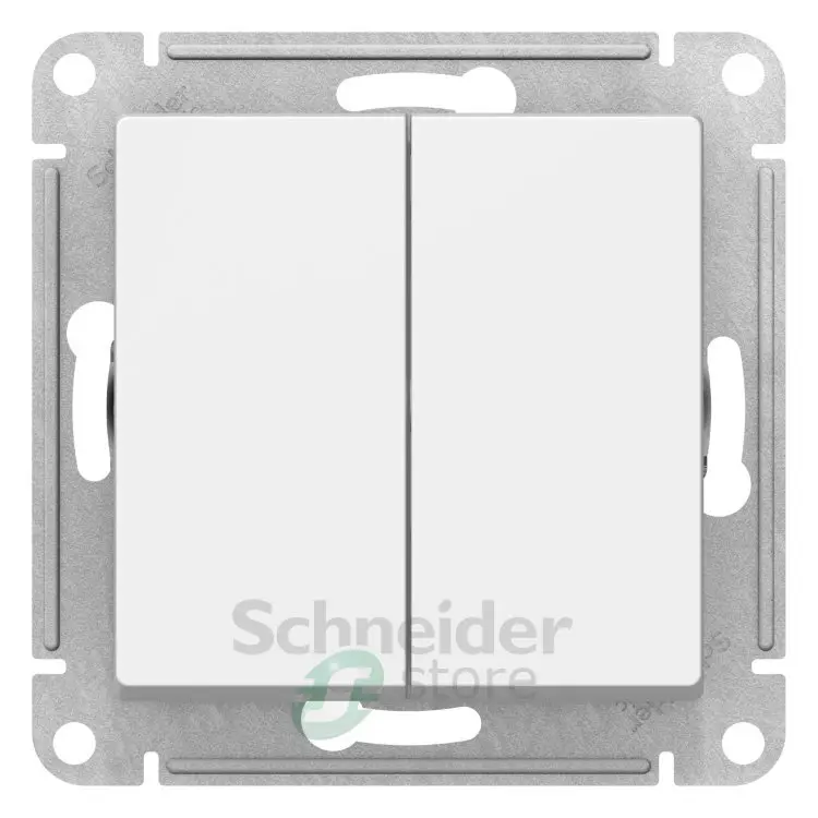 Выключатель AtlasDesign белый 2кл. без рамки Schneider Electric