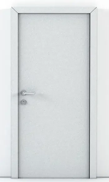 Дверь металлическая противопожарная серая RAL7035, левая 880*2080*60