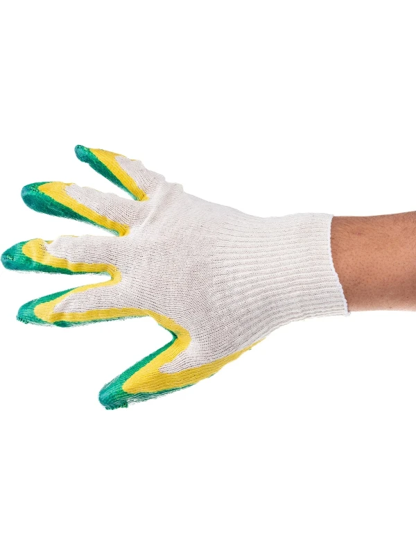 Перчатки хб с двойным латексным обливом 67851