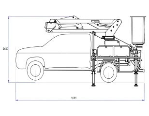 Фото для Автовышка на шасси пикапа ISUZU 4Х2 дв 105кВт/143л.с. 13,5м