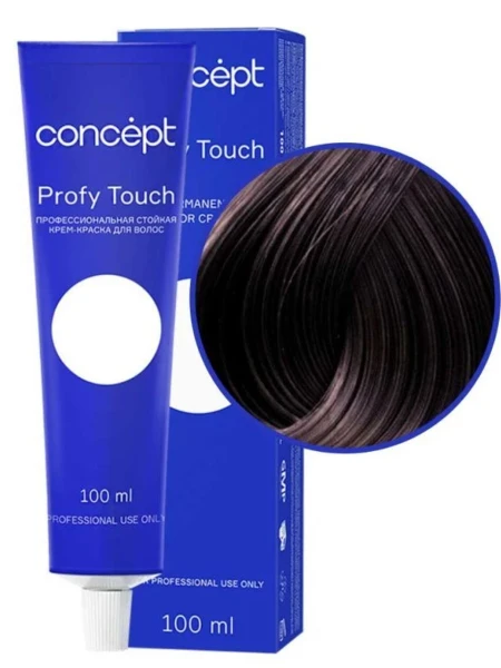 Concept Profy Touch 4.7 Профессиональная стойкая крем-краска для волос, тёмно-коричневый, 100 мл