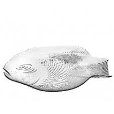 Фото для Тарелка MARINE Рыба стекло 250х360 мм